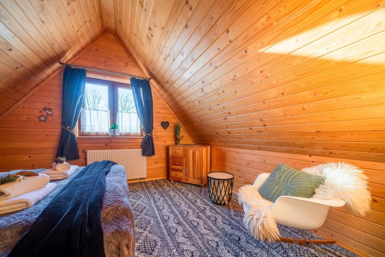 Вилла Domki Widokowe Wooden Luxury Chalet Зомб Экстерьер фото