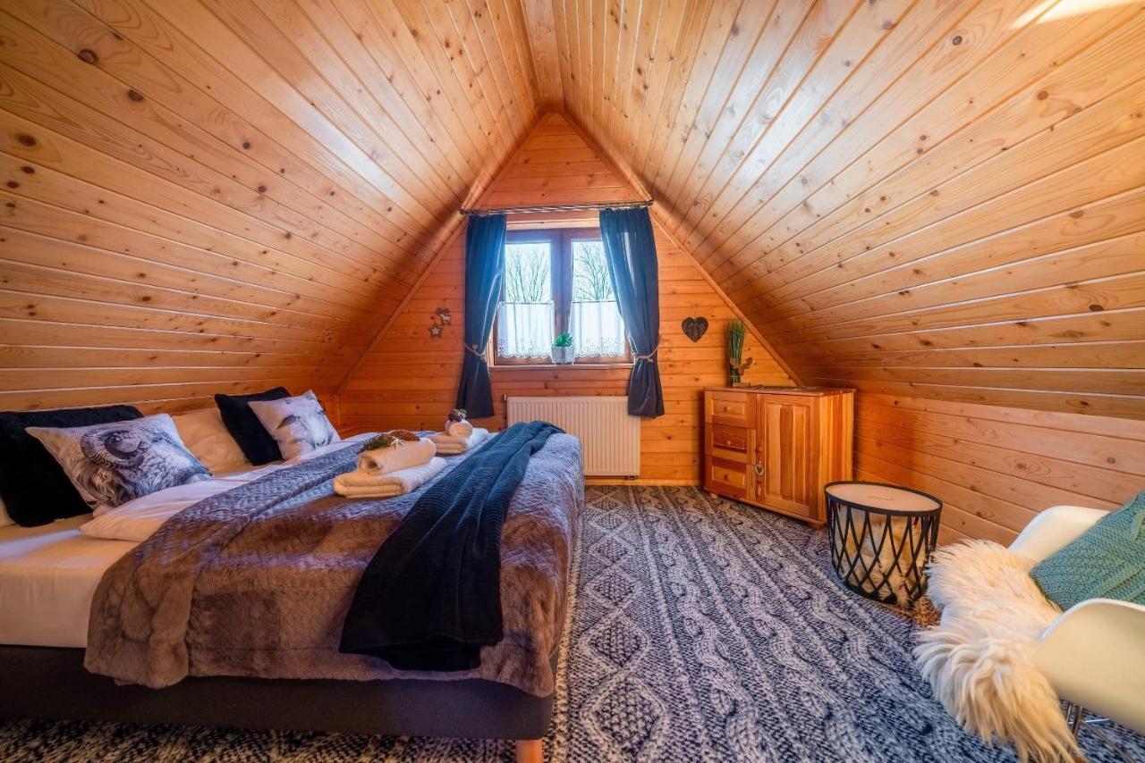 Вилла Domki Widokowe Wooden Luxury Chalet Зомб Экстерьер фото