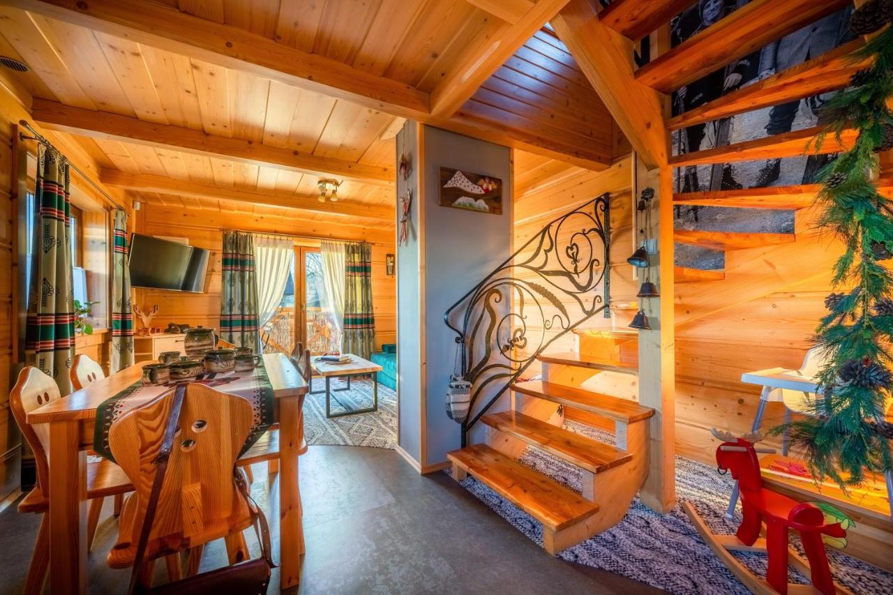 Вилла Domki Widokowe Wooden Luxury Chalet Зомб Экстерьер фото