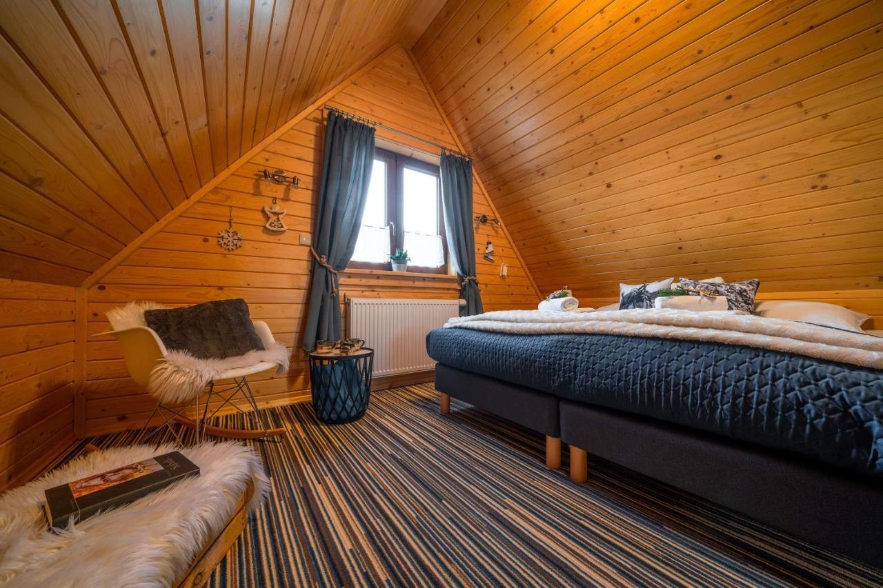 Вилла Domki Widokowe Wooden Luxury Chalet Зомб Экстерьер фото